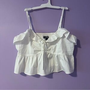 Express White Peplum Cami